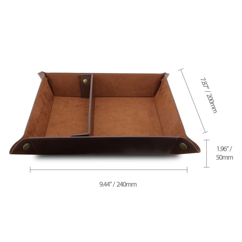 Scandinavian Ins Style Entrance Desktop Storage Tray Wholesale Interval Key Pu Leather Tray Sundry Storage Box