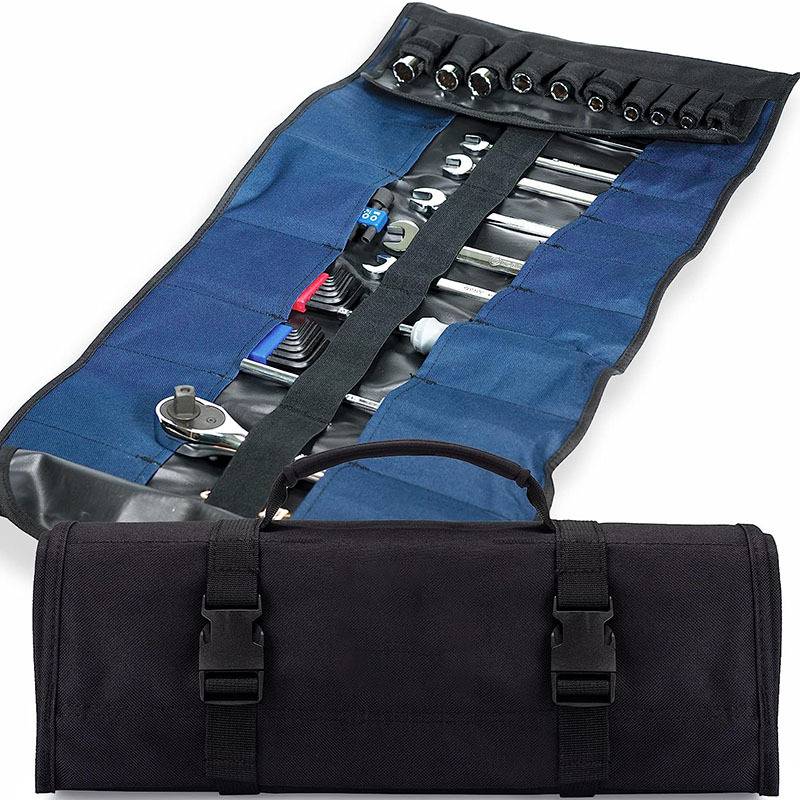 Manufacturer's Car Repair Tool Roll-Up Kit, Hardware Tool Bag, Portable Hand-Held Electrician and Plumber Storage Tool Bag
