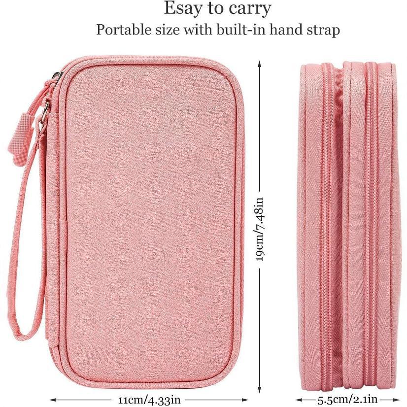 Portable Document Bag for Traveling Abroad, Passport Bag, Card Bag, Multi-Functional Document Storage Bag, Large-Capacity Wallet, Portable