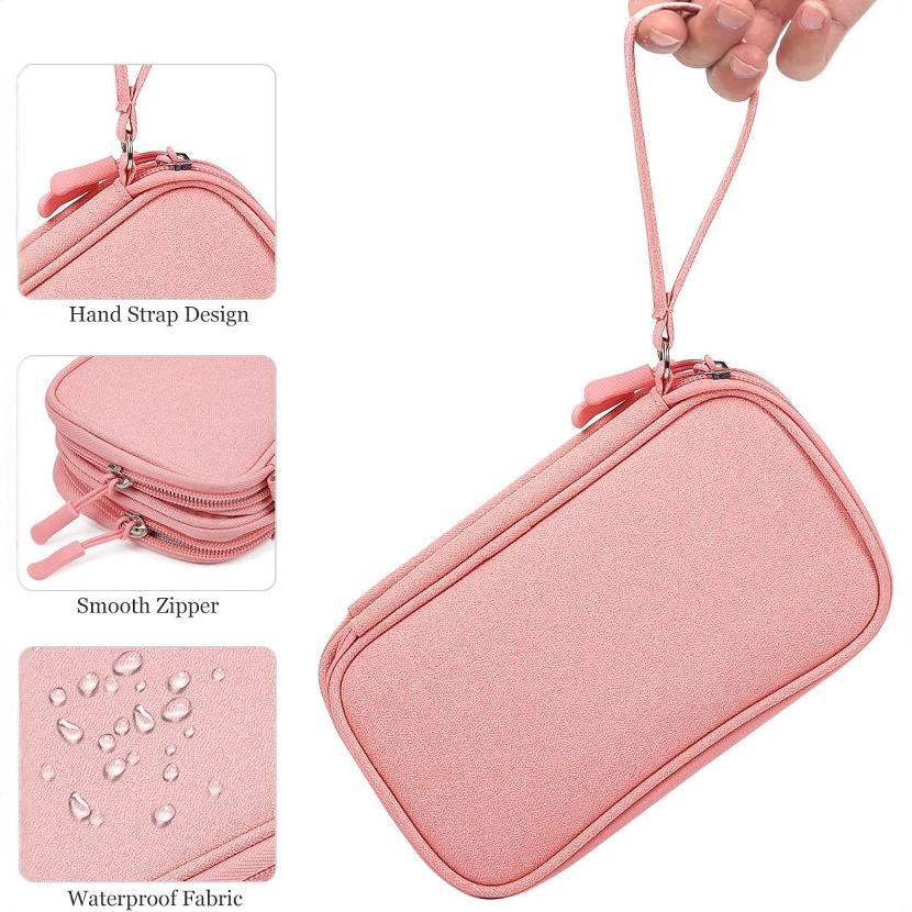 Portable Document Bag for Traveling Abroad, Passport Bag, Card Bag, Multi-Functional Document Storage Bag, Large-Capacity Wallet, Portable
