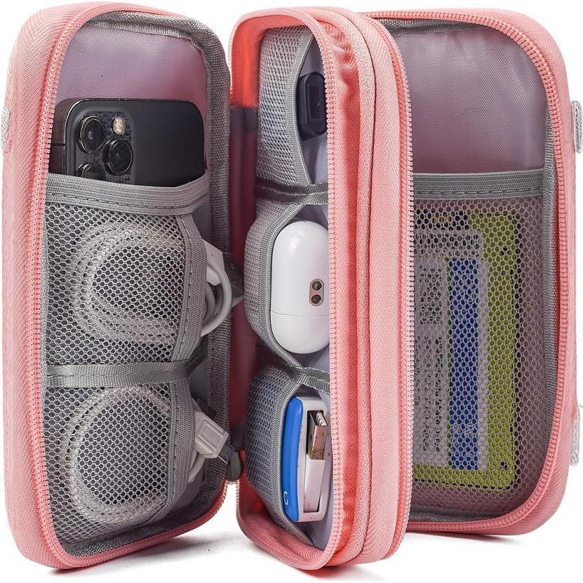 Portable Document Bag for Traveling Abroad, Passport Bag, Card Bag, Multi-Functional Document Storage Bag, Large-Capacity Wallet, Portable