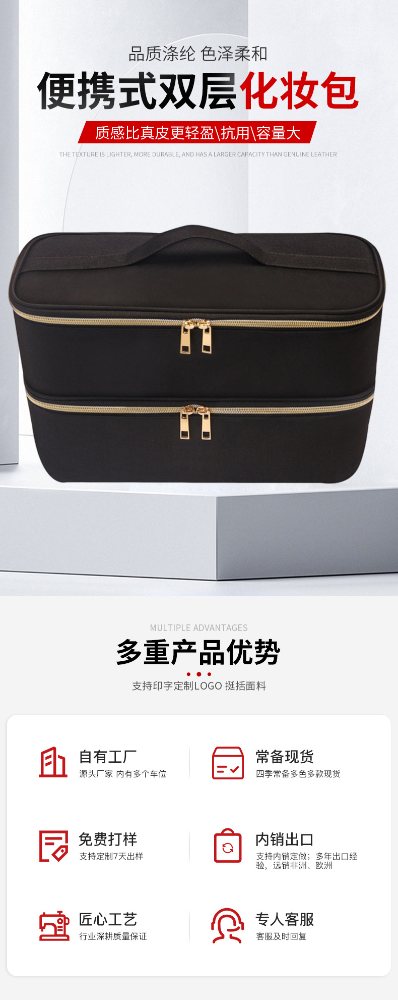 High-End Beauty Salon Makeup Storage Bag with Logo, Layered Nail Art Bag with Shockproof and Thickened Design, Exclusively for Physical Stores