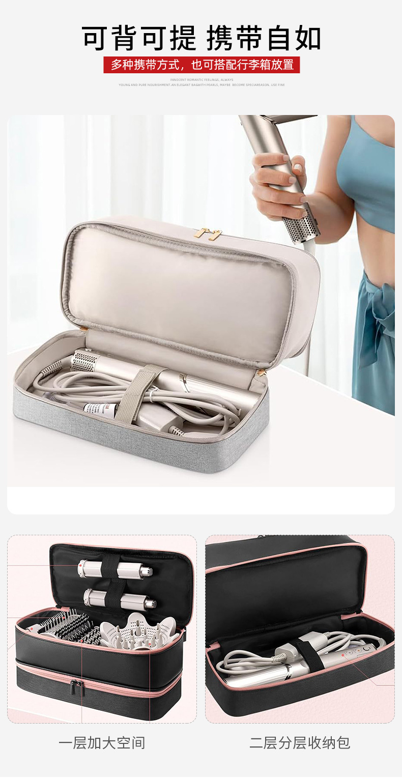 High-End Beauty Salon Makeup Storage Bag with Logo, Layered Nail Art Bag with Shockproof and Thickened Design, Exclusively for Physical Stores