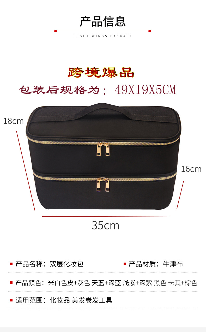 High-End Beauty Salon Makeup Storage Bag with Logo, Layered Nail Art Bag with Shockproof and Thickened Design, Exclusively for Physical Stores