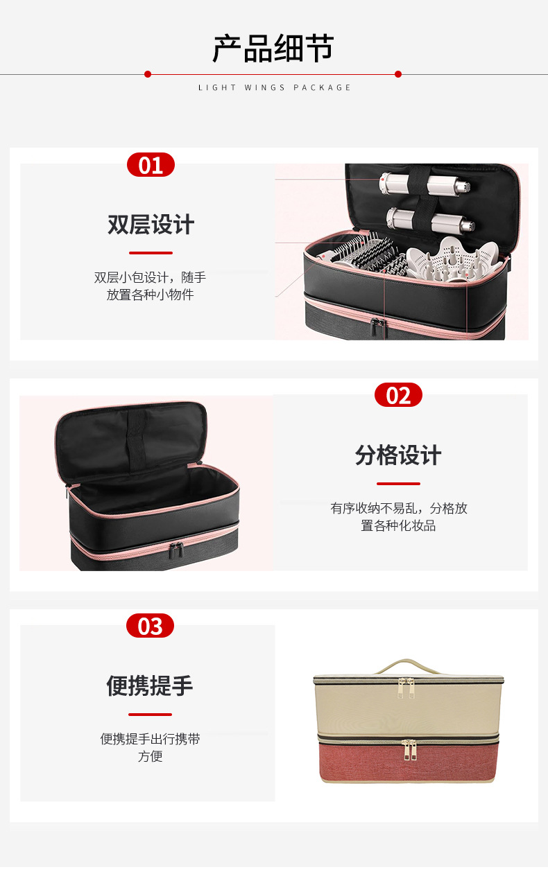 High-End Beauty Salon Makeup Storage Bag with Logo, Layered Nail Art Bag with Shockproof and Thickened Design, Exclusively for Physical Stores