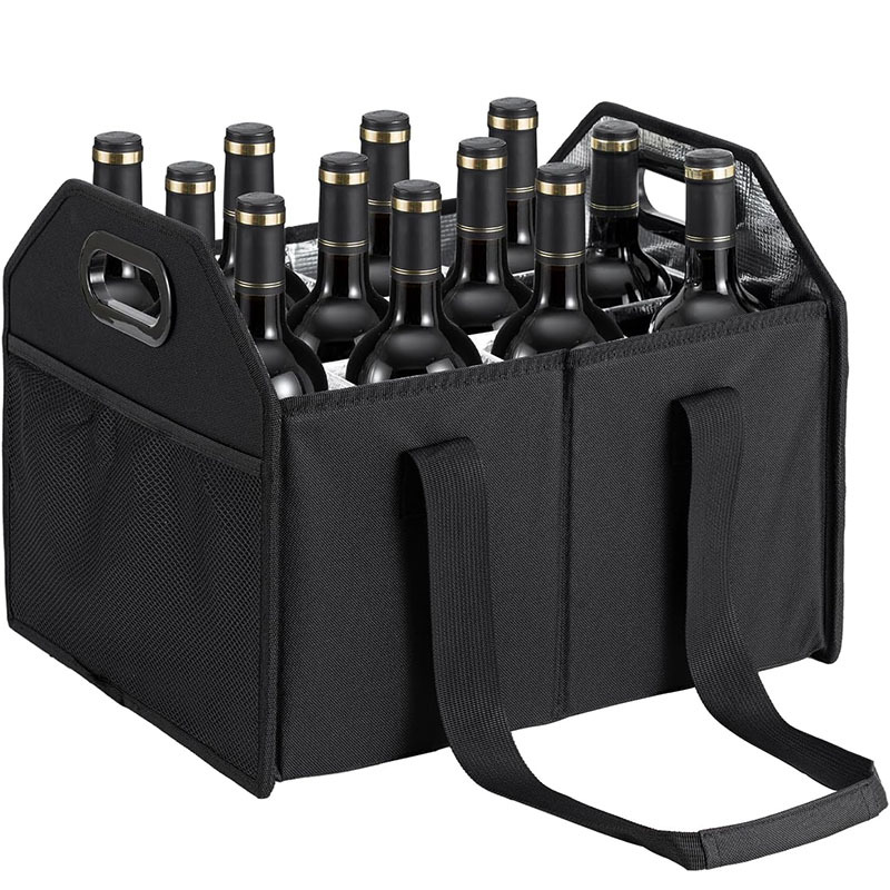 Cross-Border Red Wine Storage Box, Foldable Portable Wine Ice Bag, Outdoor Camping Style Portable Picnic Bag
