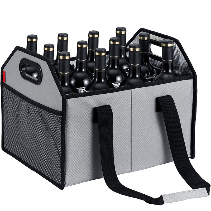 Cross-Border Red Wine Storage Box, Foldable Portable Wine Ice Bag, Outdoor Camping Style Portable Picnic Bag