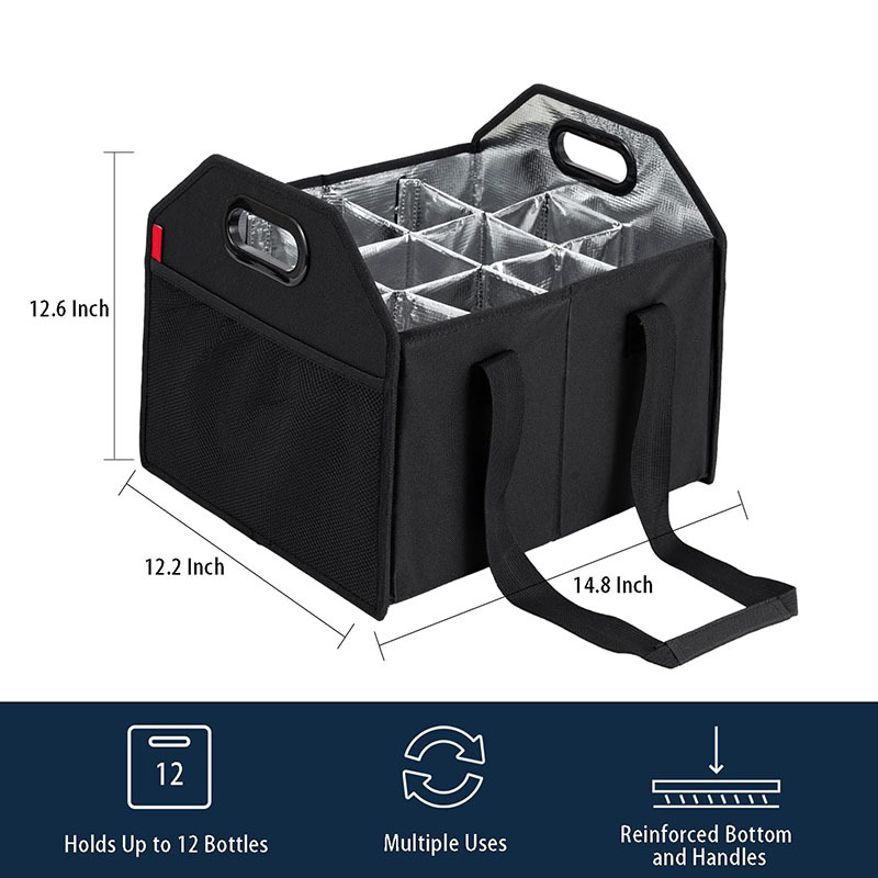 Cross-Border Red Wine Storage Box, Foldable Portable Wine Ice Bag, Outdoor Camping Style Portable Picnic Bag