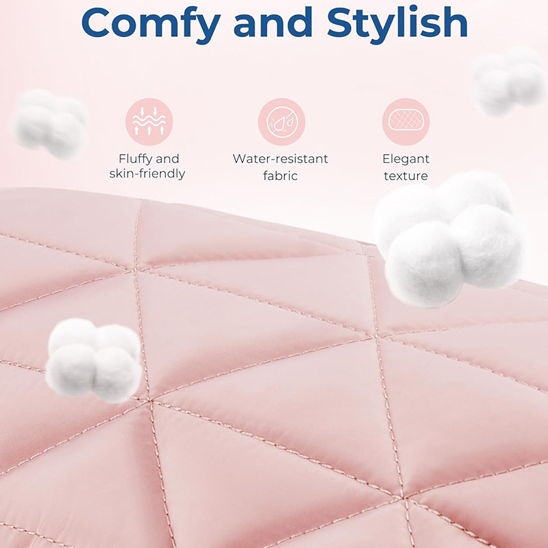 Amazon's New Quilted Fluffy Cosmetic Bag, Fashionable and High-End Cosmetic Bag, Travel Makeup and Toiletry Cosmetics Bag