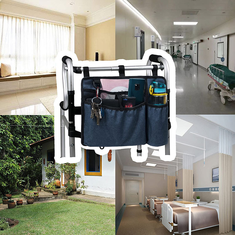 Cross-Border Supply of Walker Hanging Bags, Wheelchair Armrest Side Storage Hanging Bags, Rehabilitation Walker Hanging Bags Factory