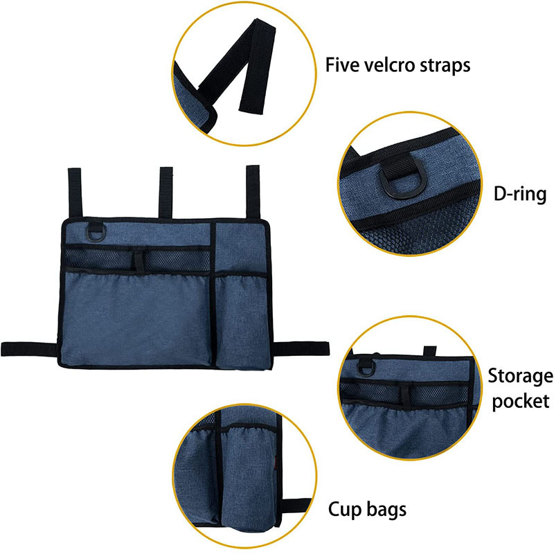 Cross-Border Supply of Walker Hanging Bags, Wheelchair Armrest Side Storage Hanging Bags, Rehabilitation Walker Hanging Bags Factory