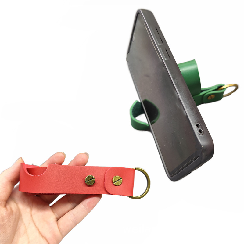 New Mobile Phone Holder Keychain Cross-Border Multifunctional Leather Keychain Accessories Portable Drama Mobile Phone Holder