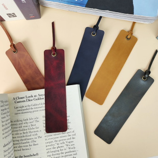 Cross-Border Retro Style Leather Bookmark Personalized Laser Logo Bookmark Reading Pager Reader Fan Gift