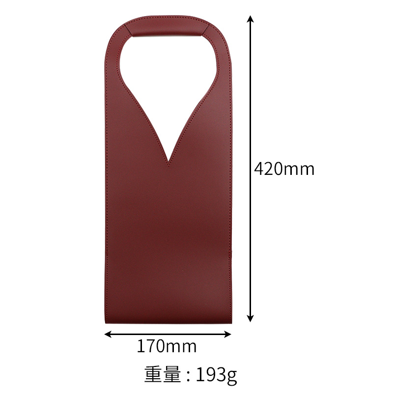 Spot Satchel Simple Red Wine Bag Cross-Border Hot Style Pu Leather Satchel Single Wine Beverage Gift Bag