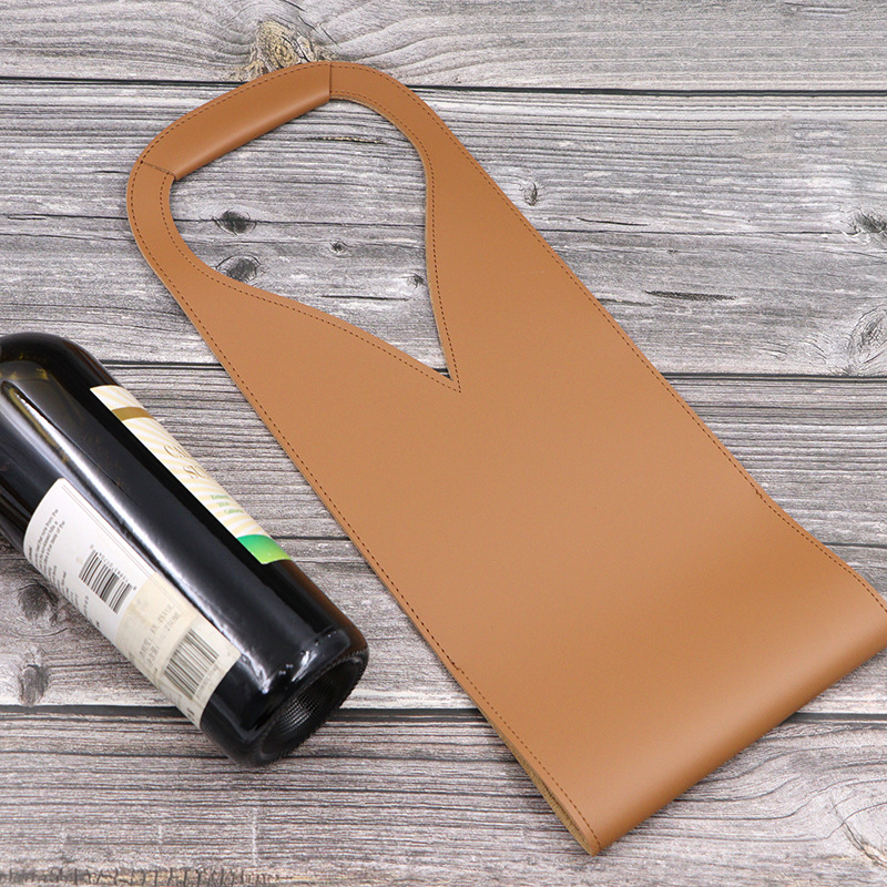 Spot Satchel Simple Red Wine Bag Cross-Border Hot Style Pu Leather Satchel Single Wine Beverage Gift Bag