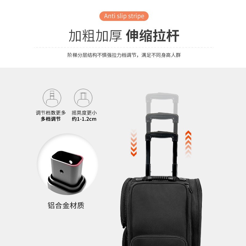 Cross-Border European and American Classic Nylon Makeup Box Trolley Multi-Functional Portable Tattoo Manicure and Beauty Tool Box