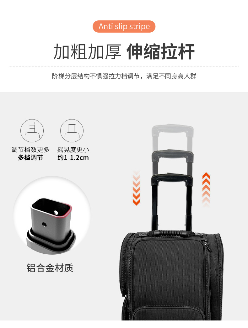 Cross-Border European and American Classic Nylon Makeup Box Trolley Multi-Functional Portable Tattoo Manicure and Beauty Tool Box