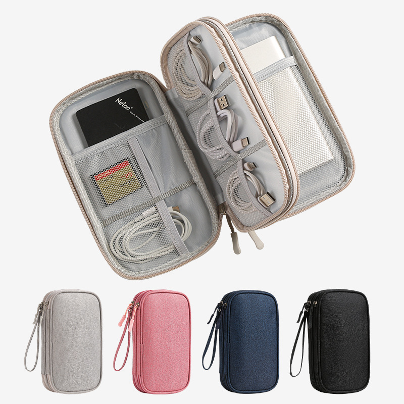 Data Cable Storage Bag Charger Mobile Power Supply Charging Cable Bag Box Digital Organizer Bag U Disk Headphone Hard Drive Cross