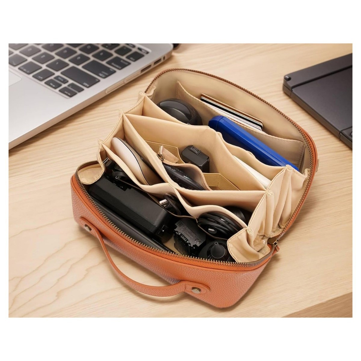 Cosmetic Bag Women Portable Waterproof Pu Cosmetic Toiletries Storage Storage Bag Compact Travel Cosmetics