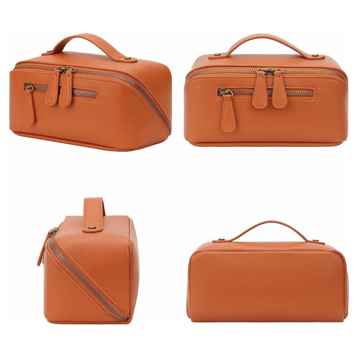 Cosmetic Bag Women Portable Waterproof Pu Cosmetic Toiletries Storage Storage Bag Compact Travel Cosmetics