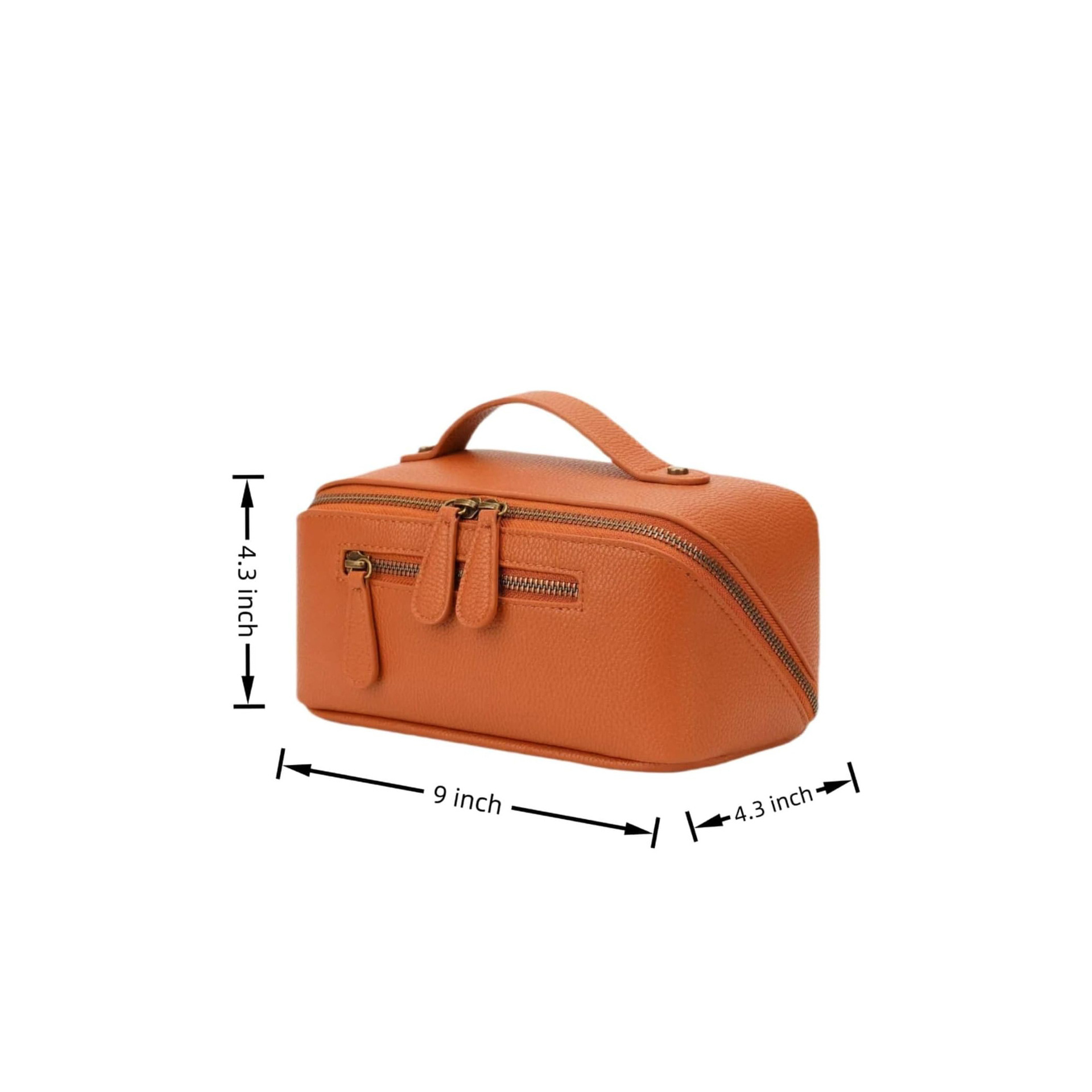 Cosmetic Bag Women Portable Waterproof Pu Cosmetic Toiletries Storage Storage Bag Compact Travel Cosmetics