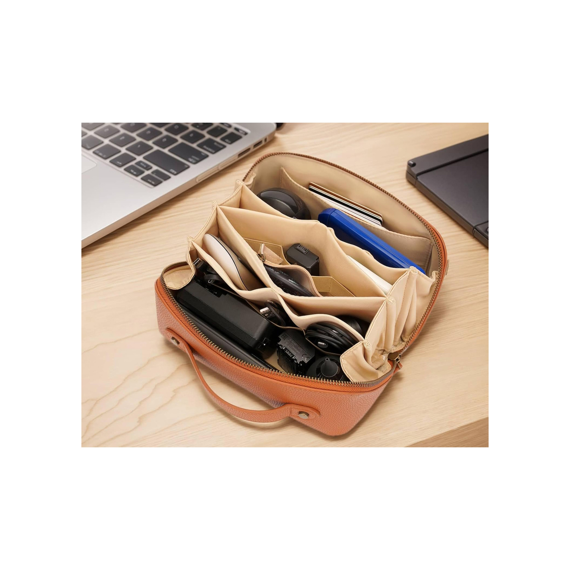 Cosmetic Bag Women Portable Waterproof Pu Cosmetic Toiletries Storage Storage Bag Compact Travel Cosmetics