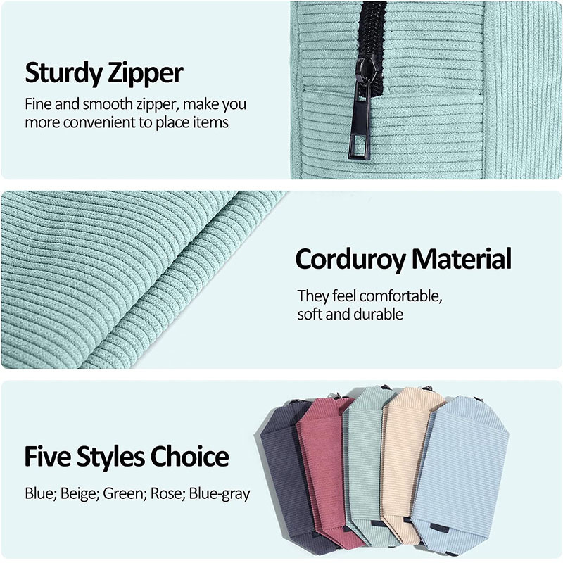 Cross-Border Hot-Selling Corduroy Cosmetic Bag, High-Looking Large-Capacity Cosmetic Bag, Travel Cosmetics Cosmetics Bag