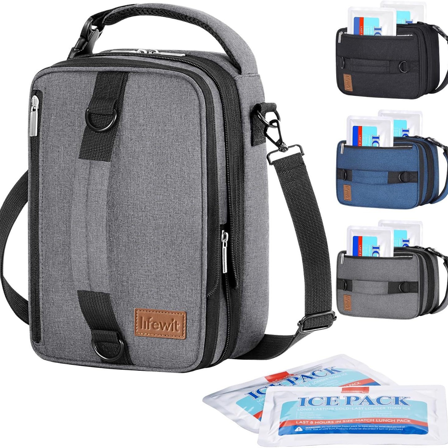 Amazon Ice Pack Multifunctional Portable Insulated Bag Large Capacity Lunch Bag for Outings Takeaway Insulated Bag