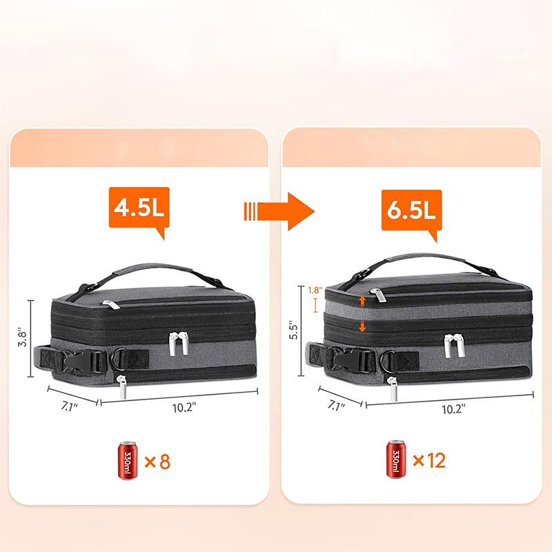 Amazon Ice Pack Multifunctional Portable Insulated Bag Large Capacity Lunch Bag for Outings Takeaway Insulated Bag