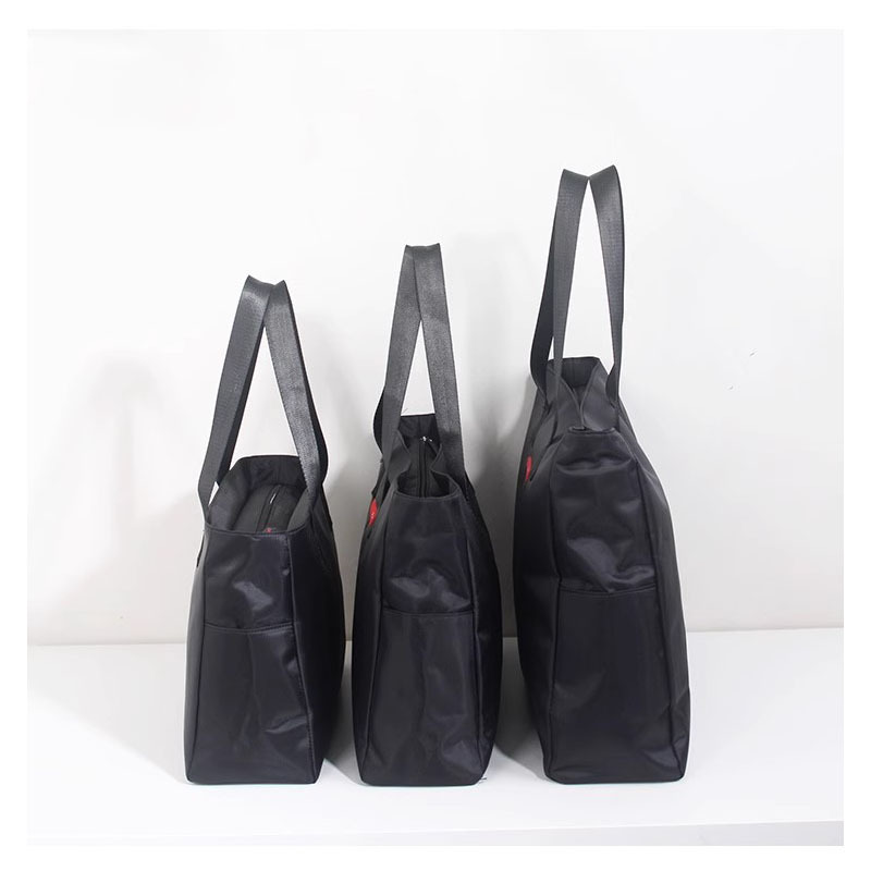 Cross-Border Japanese-Style Simple Color-Blocking Waterproof Handbag Travel Bag Large Capacity Lightweight Storage Bag