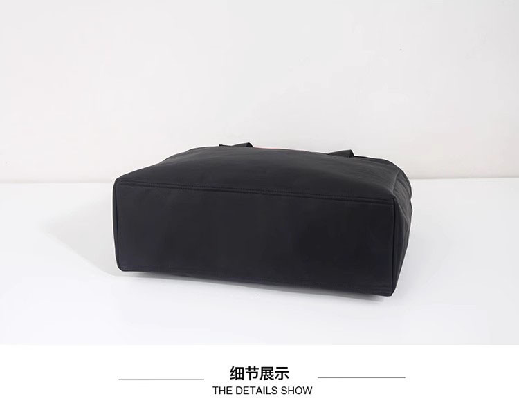 Cross-Border Japanese-Style Simple Color-Blocking Waterproof Handbag Travel Bag Large Capacity Lightweight Storage Bag