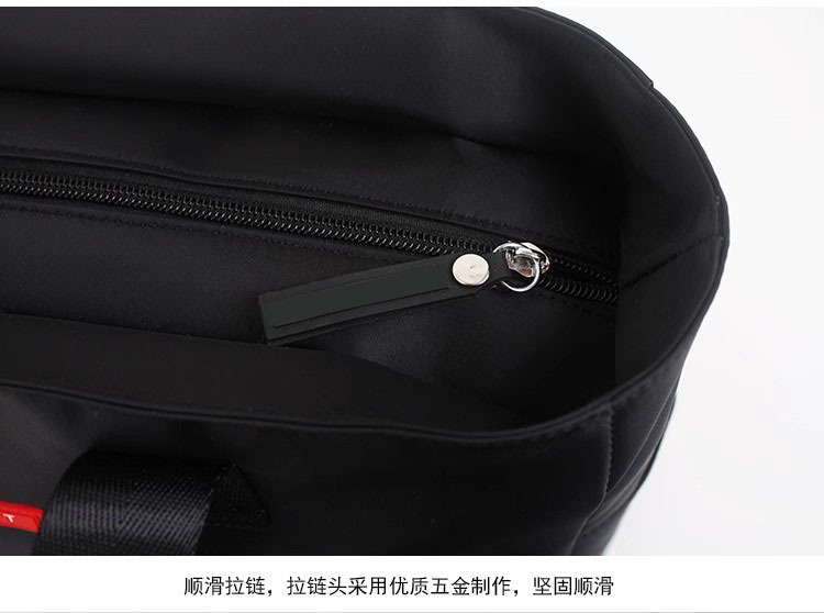 Cross-Border Japanese-Style Simple Color-Blocking Waterproof Handbag Travel Bag Large Capacity Lightweight Storage Bag