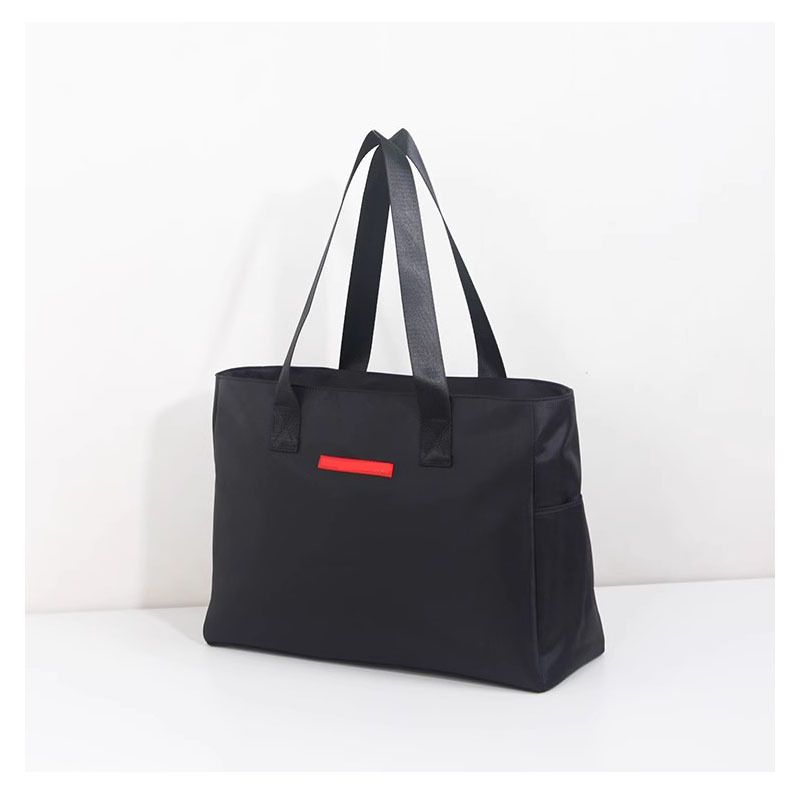 Cross-Border Japanese-Style Simple Color-Blocking Waterproof Handbag Travel Bag Large Capacity Lightweight Storage Bag