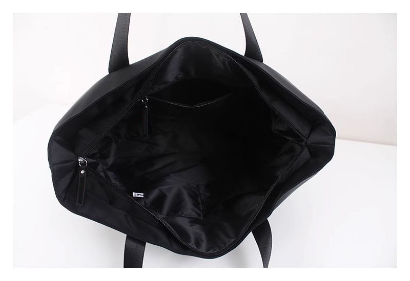 Cross-Border Japanese-Style Simple Color-Blocking Waterproof Handbag Travel Bag Large Capacity Lightweight Storage Bag