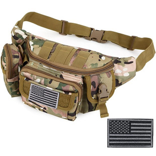 Cross-Border Hot-Selling Tactical Camouflage Waist Bag, Invisible Portable Waist-Mounted Gun Bag, Multi-Functional Outdoor Waterproof Sports Waist Bag