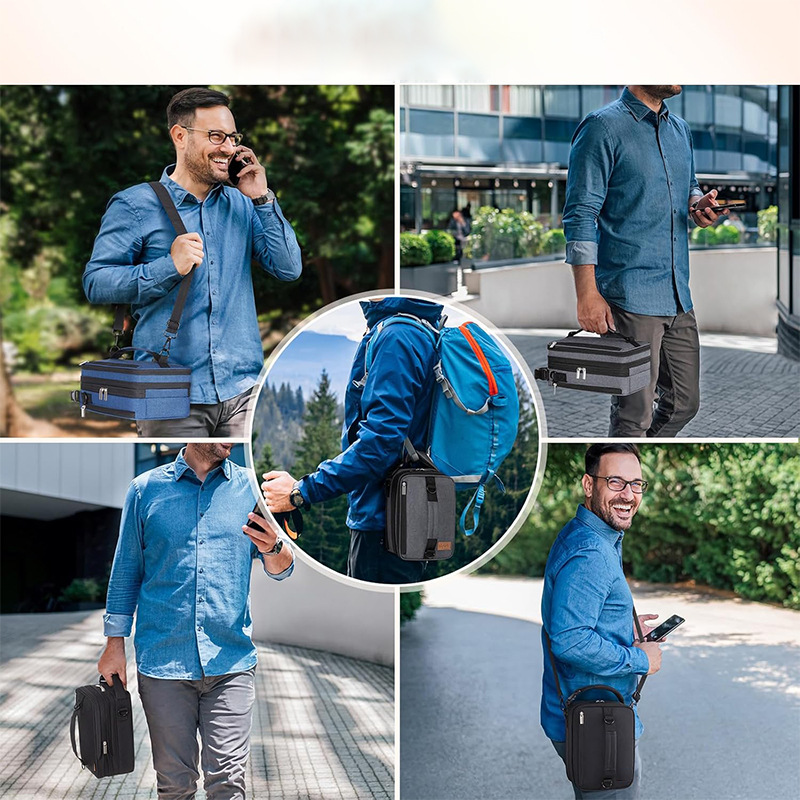 Amazon Ice Bag Multifunctional Portable Insulated Bag Large Capacity Outing Lunch Bag Takeaway Insulated Bag