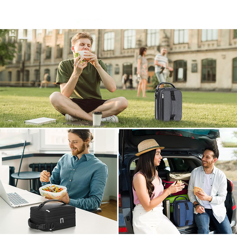 Amazon Ice Bag Multifunctional Portable Insulated Bag Large Capacity Outing Lunch Bag Takeaway Insulated Bag
