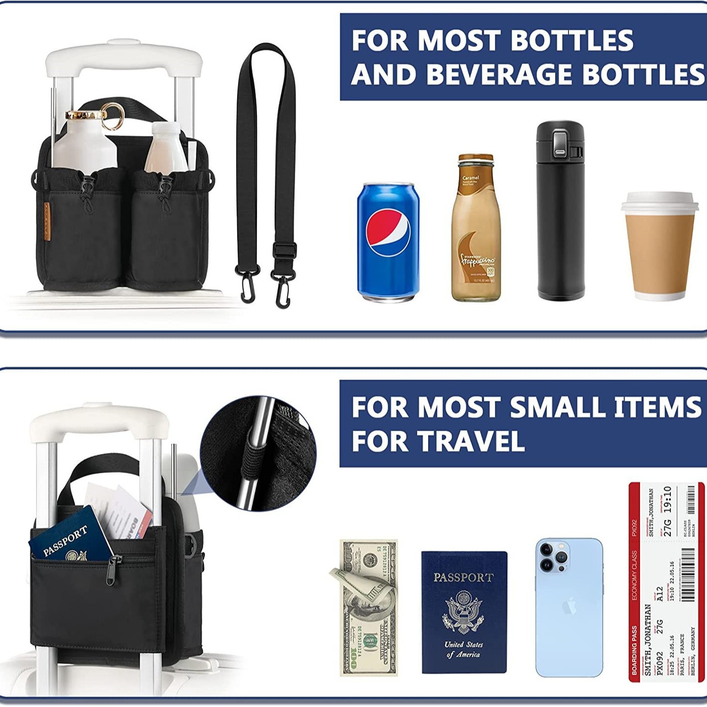 Cross-Border Luggage Cup Holder Cup Holder Beverage Holder Portable Coffee Holder Travel Cup Holder