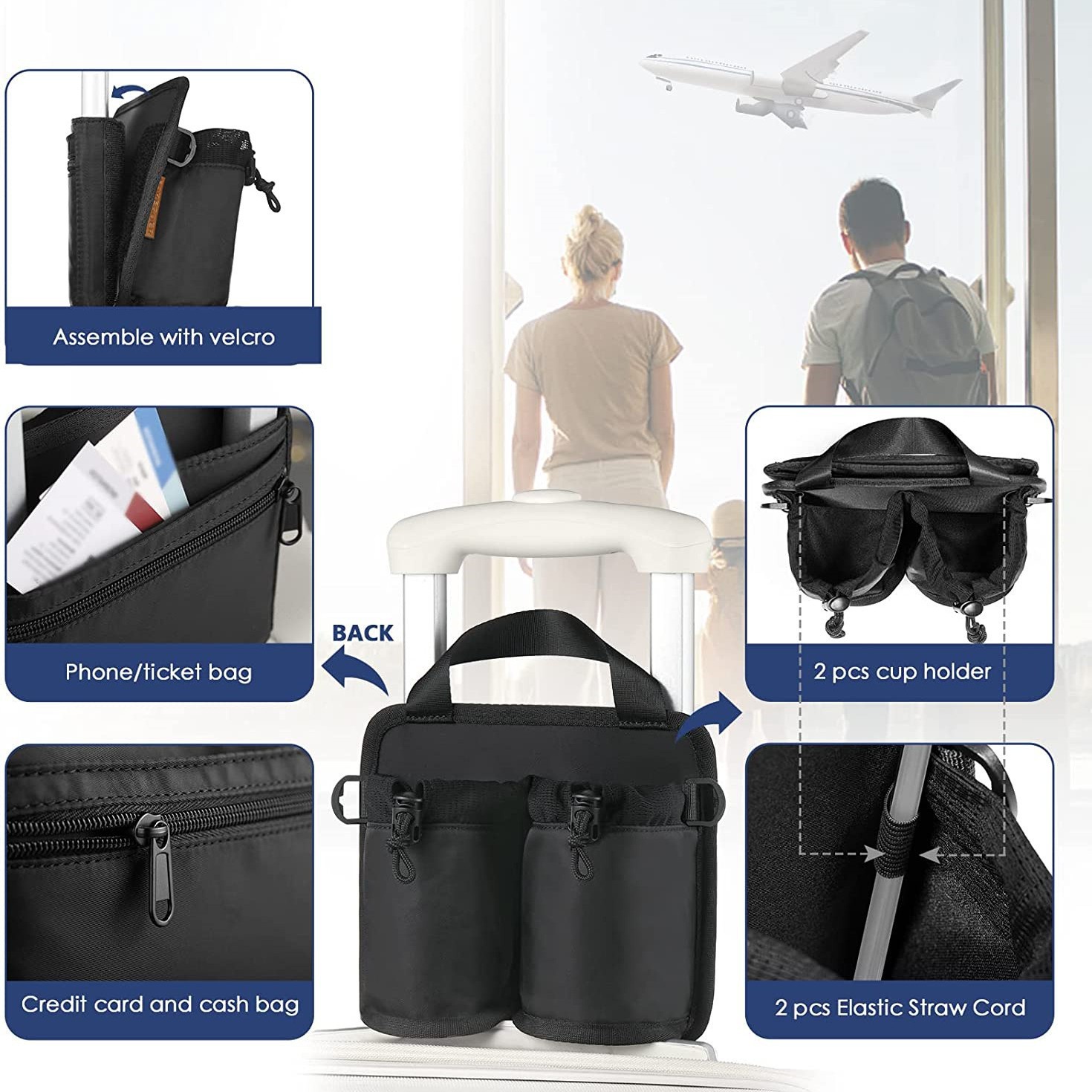 Cross-Border Luggage Cup Holder Cup Holder Beverage Holder Portable Coffee Holder Travel Cup Holder