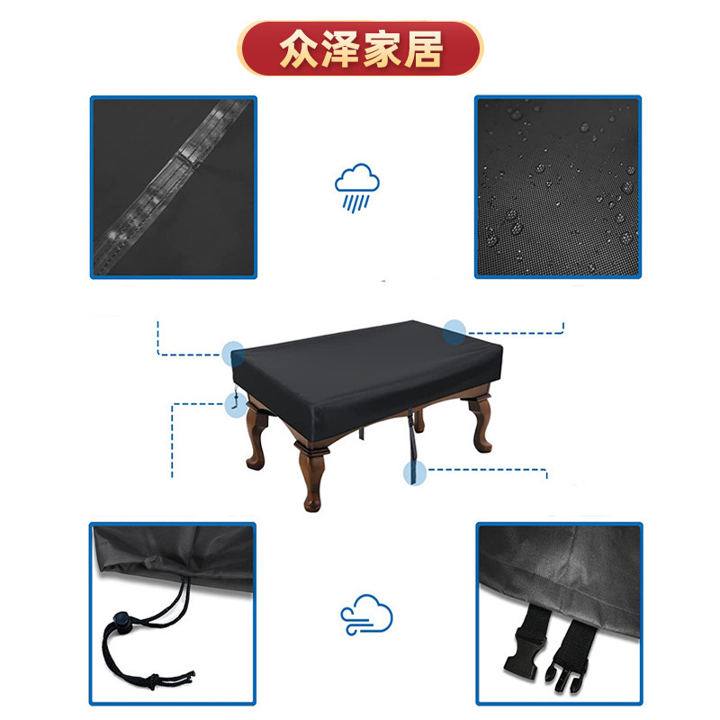 Manufacturer Wholesale Table Tennis Thickened Table Cover Billiard Table Cover Furniture Rain Cover Indoor and Outdoor Dust Cover