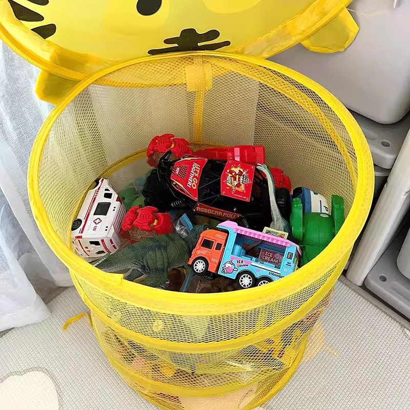 Cartoon Children's Toy Storage Bag, Living Room Household Clothes Organizing Storage Basket, Foldable