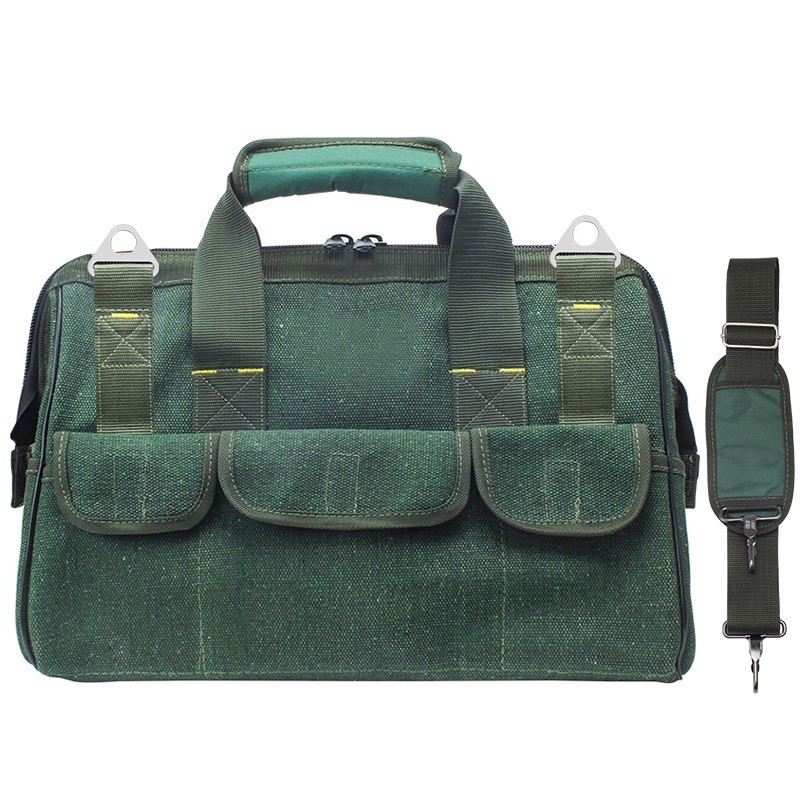 Thickened Canvas Tool Bag Large Electrician Repair Multifunctional Crossbody Bag Tool Bag Large Shoulder Bag Canvas Bag