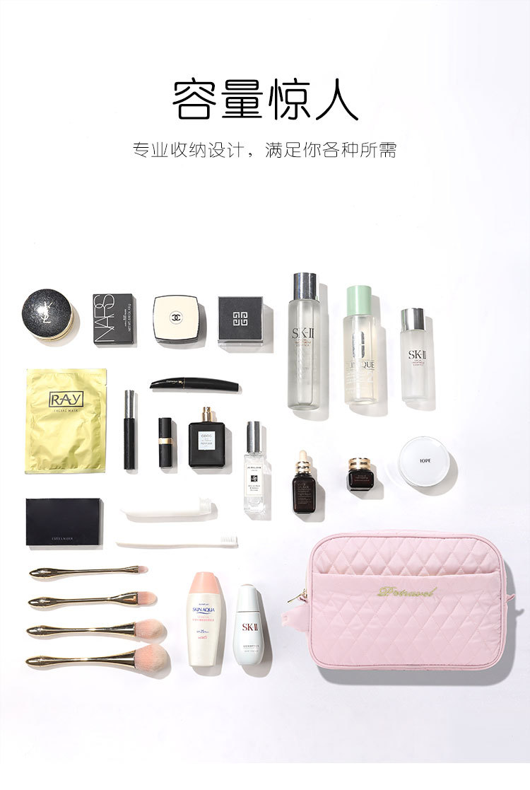 Cross-Border Portable Travel Cosmetic Bag, Multifunctional Large-Capacity Storage Bag, Portable