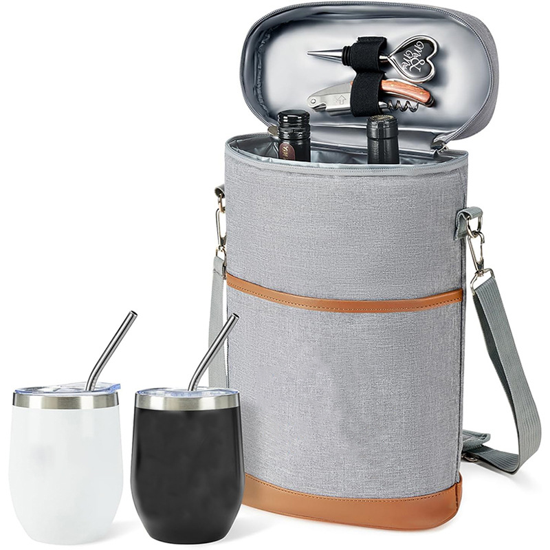 Amazon's New Leak-Proof Red Wine Cooler Bag, Party Beach 2-Bottle Red Wine Satchel Thermal Bag Ice Bag