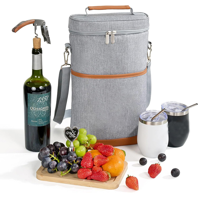 Amazon's New Leak-Proof Red Wine Cooler Bag, Party Beach 2-Bottle Red Wine Satchel Thermal Bag Ice Bag