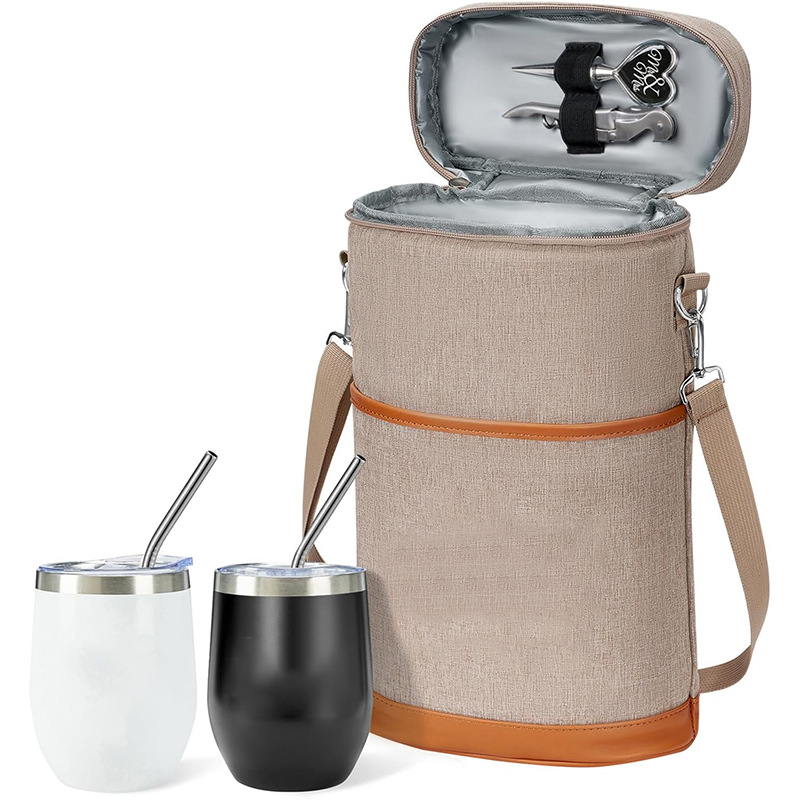 Amazon's New Leak-Proof Red Wine Cooler Bag, Party Beach 2-Bottle Red Wine Satchel Thermal Bag Ice Bag