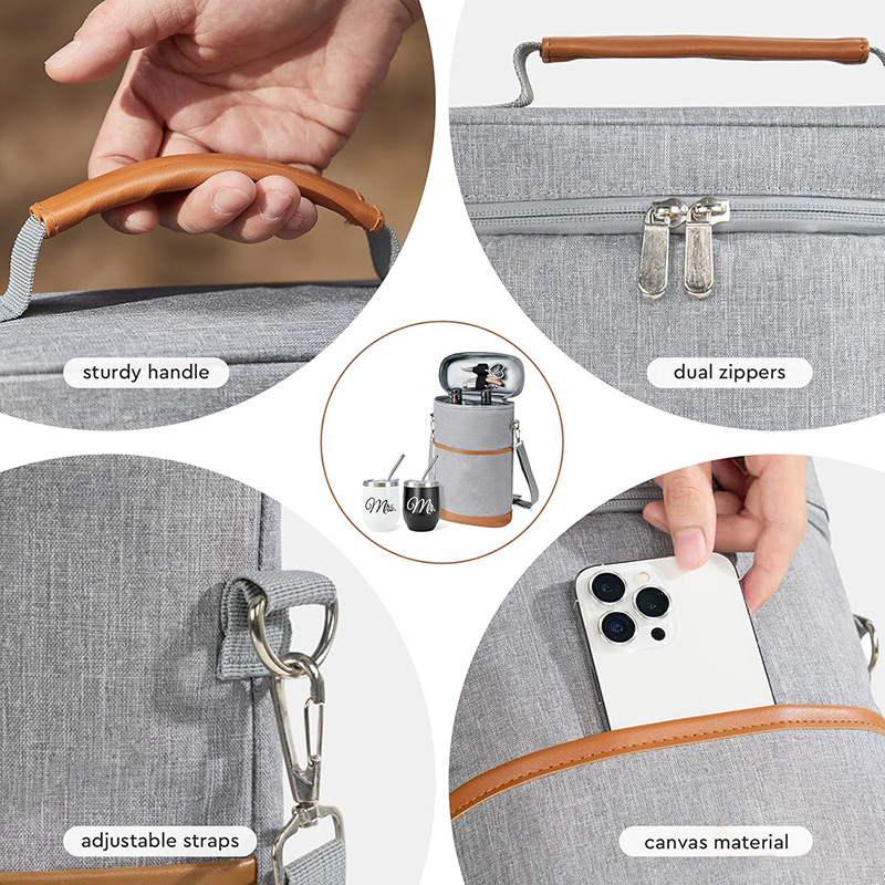 Amazon's New Leak-Proof Red Wine Cooler Bag, Party Beach 2-Bottle Red Wine Satchel Thermal Bag Ice Bag