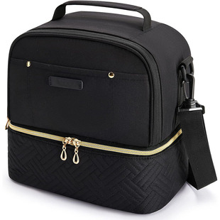 Cross-Border Hot-Selling Double-Layer Insulated Bag, Leak-Proof and Cold-Keeping Ice Bag, Outdoor Picnic Bag, Portable Hand-Held Diagonal Insulated Bag