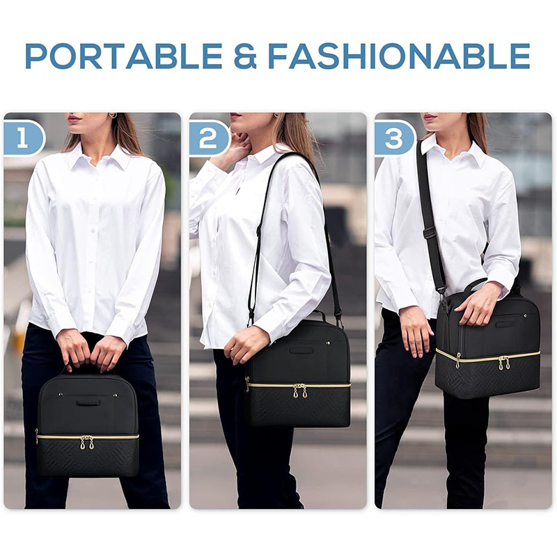 Cross-Border Hot-Selling Double-Layer Insulated Bag, Leak-Proof and Cold-Keeping Ice Bag, Outdoor Picnic Bag, Portable Hand-Held Diagonal Insulated Bag