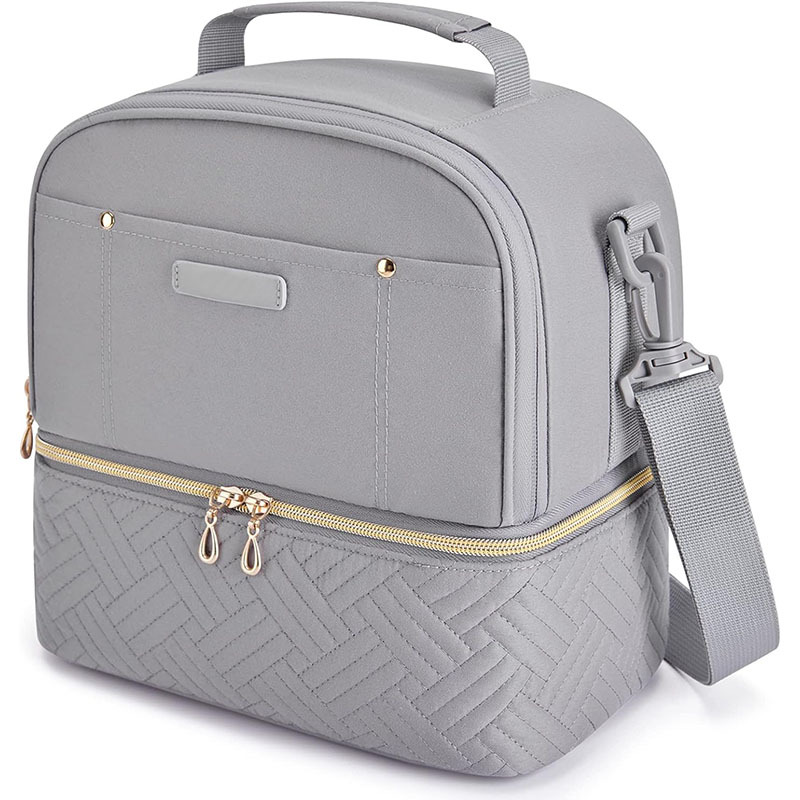 Cross-Border Hot-Selling Double-Layer Insulated Bag, Leak-Proof and Cold-Keeping Ice Bag, Outdoor Picnic Bag, Portable Hand-Held Diagonal Insulated Bag